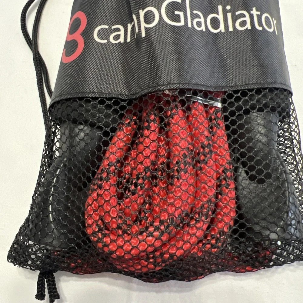 NEW Camp Gladiator Workout Jump Rope Red & Black Mesh Bag‎ Exercise Cardio Gym